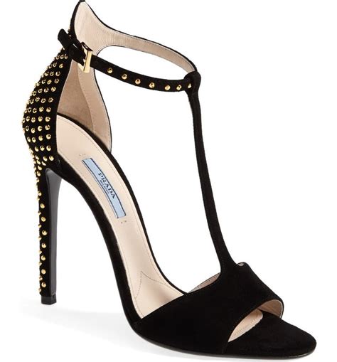 prada t strap sandals|prada high heeled sandals.